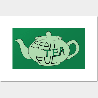 Green teapot Posters and Art